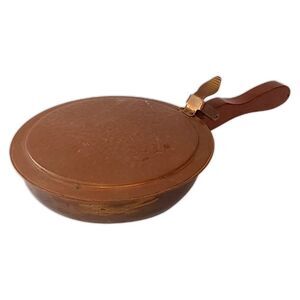 Vintage Silent Butler Table Sweeper‎ Crumb Catcher Holland Copper Brass Wooden